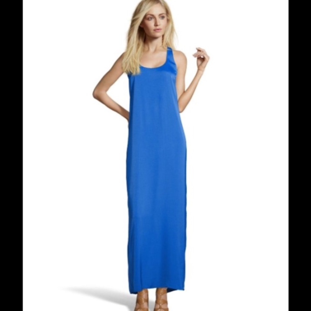 BCBGMAXAZRIA Blue Sara Sleeveless Maxi Dress